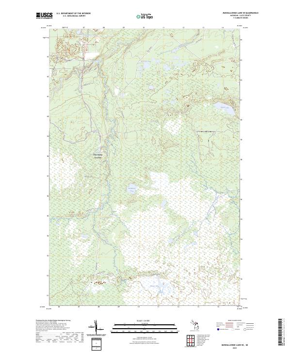 US Topo 7.5-minute map for Muskallonge Lake SE MI