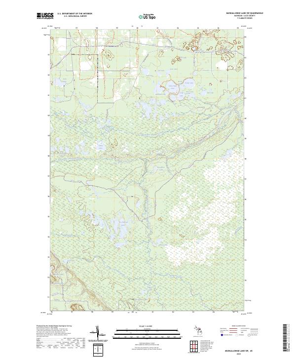 US Topo 7.5-minute map for Muskallonge Lake SW MI