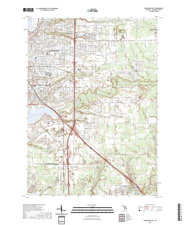 US Topo 7.5-minute map for Muskegon East MI