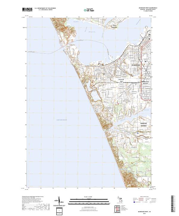 US Topo 7.5-minute map for Muskegon West MI