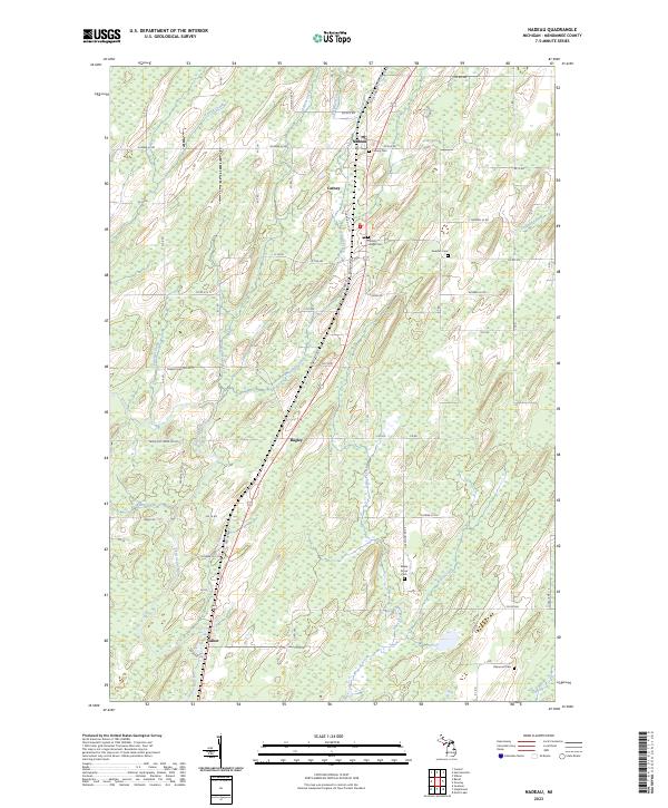 US Topo 7.5-minute map for Nadeau MI