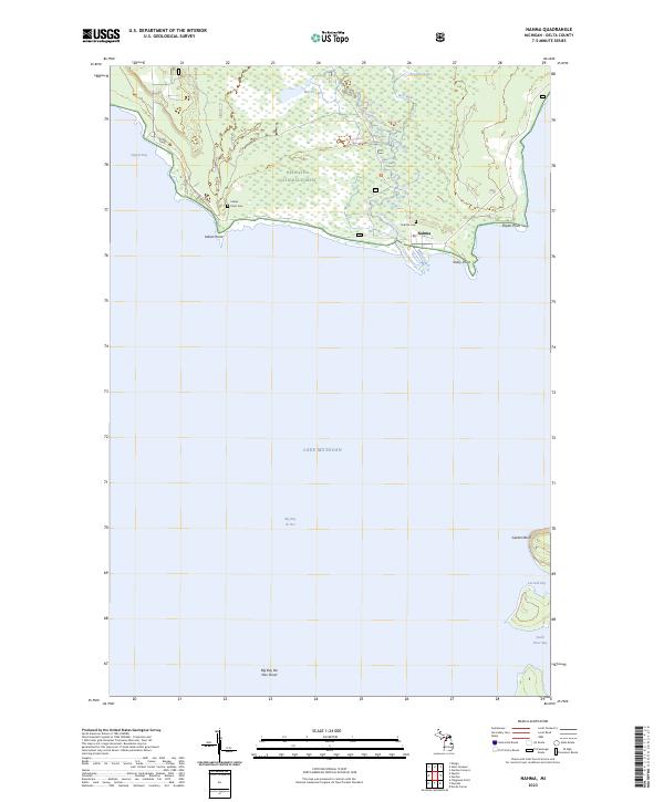 US Topo 7.5-minute map for Nahma MI