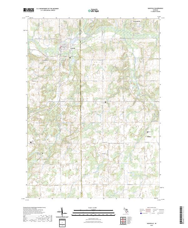 US Topo 7.5-minute map for Nashville MI