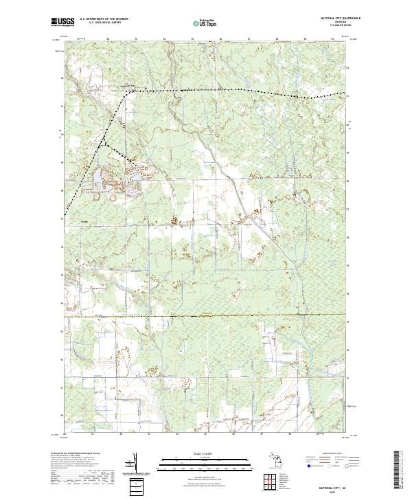 US Topo 7.5-minute map for National City MI