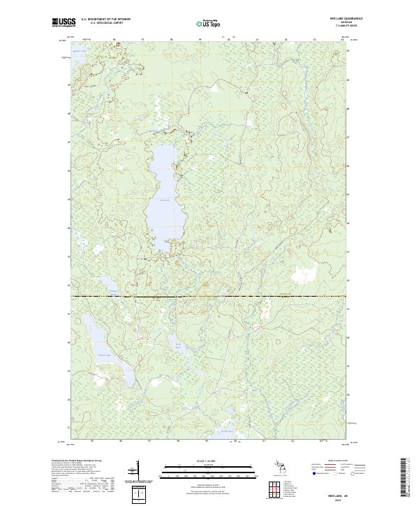 US Topo 7.5-minute map for Ned Lake MI