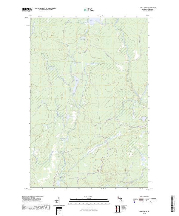 US Topo 7.5-minute map for Ned Lake SE MI