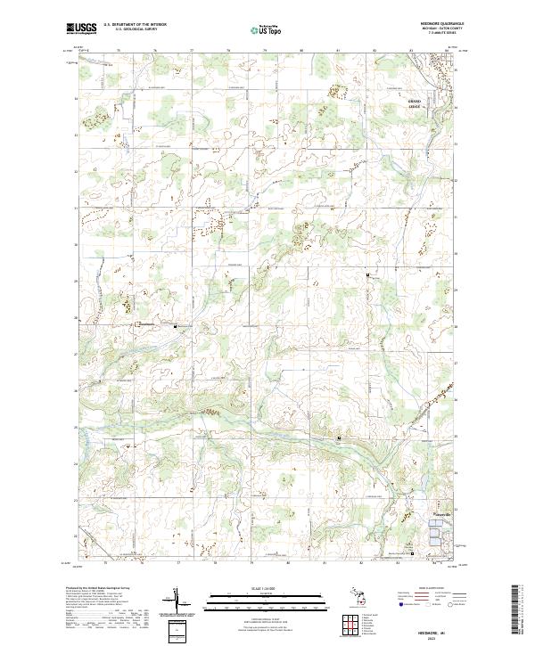 US Topo 7.5-minute map for Needmore MI