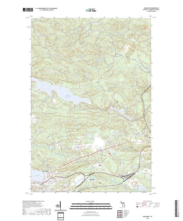 US Topo 7.5-minute map for Negaunee MI