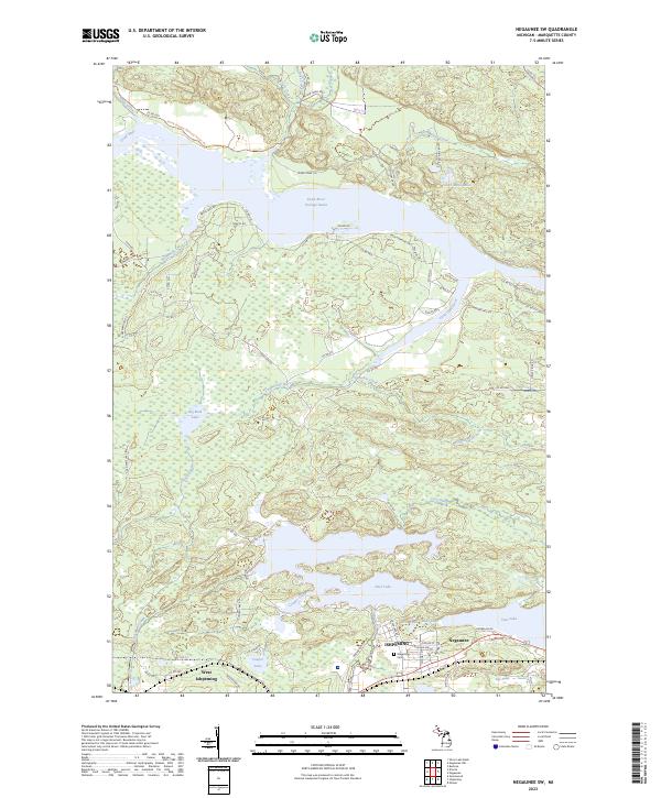 US Topo 7.5-minute map for Negaunee SW MI