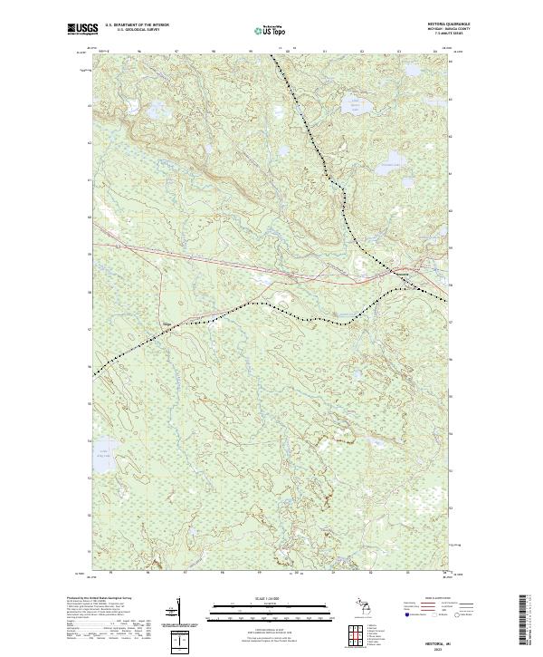 US Topo 7.5-minute map for Nestoria MI