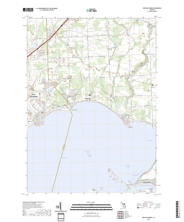 US Topo 7.5-minute map for New Baltimore MI