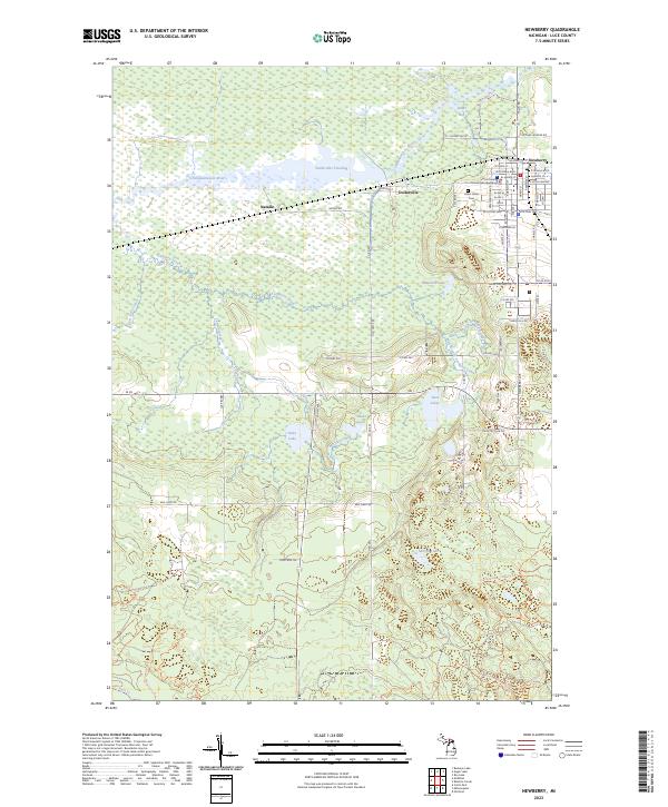 US Topo 7.5-minute map for Newberry MI
