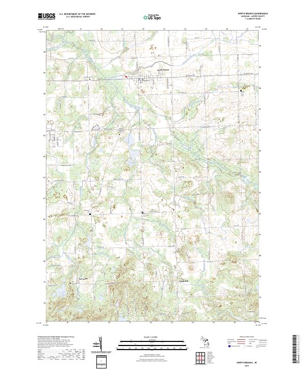 US Topo 7.5-minute map for North Branch MI