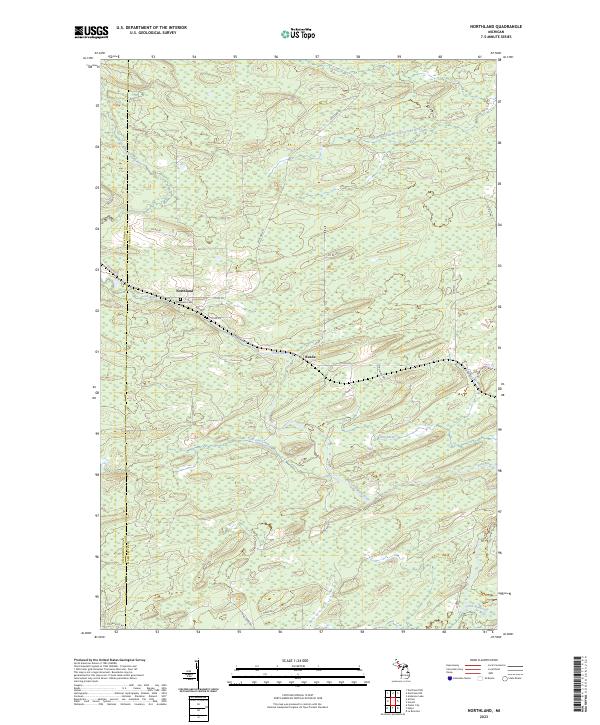 US Topo 7.5-minute map for Northland MI