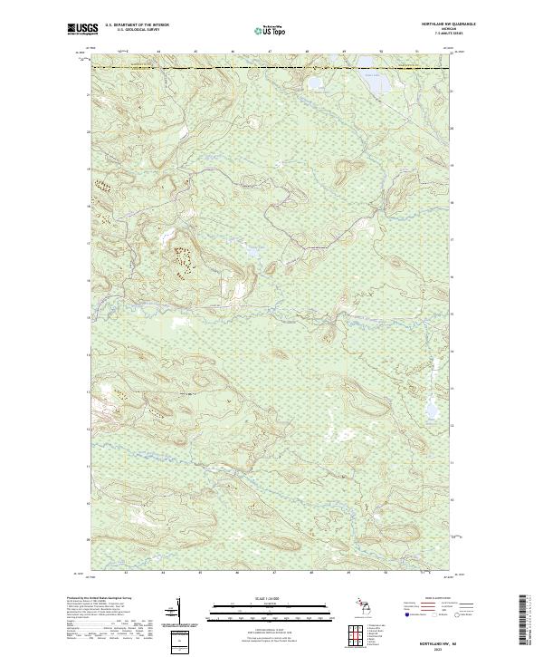 US Topo 7.5-minute map for Northland NW MI