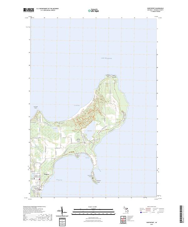US Topo 7.5-minute map for Northport MI