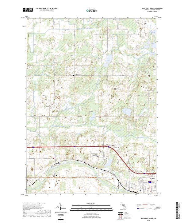 US Topo 7.5-minute map for Northwest Albion MI