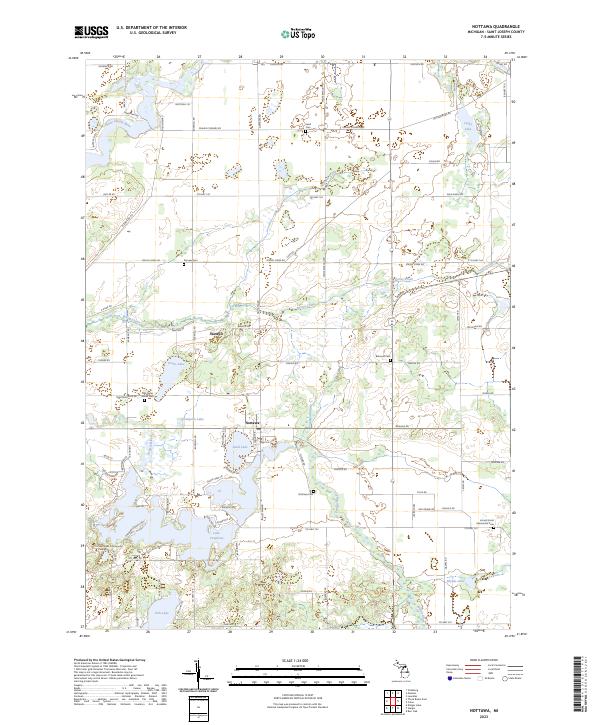 US Topo 7.5-minute map for Nottawa MI