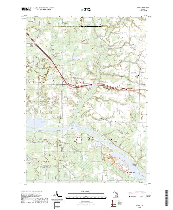 US Topo 7.5-minute map for Nunica MI