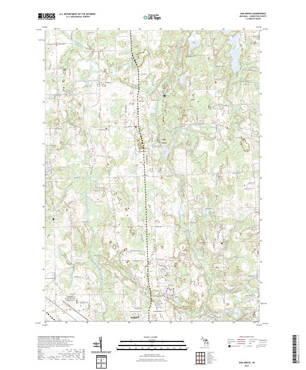 US Topo 7.5-minute map for Oak Grove MI