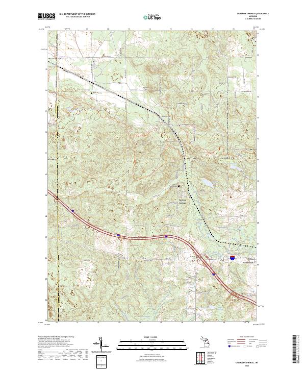 US Topo 7.5-minute map for Ogemaw Springs MI
