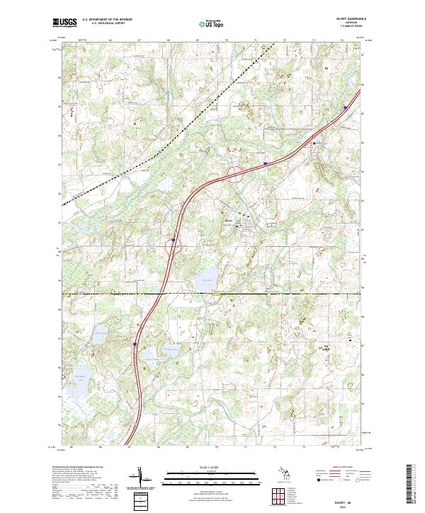 US Topo 7.5-minute map for Olivet MI