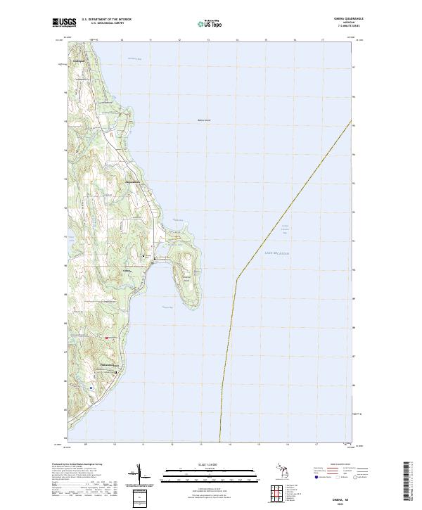 US Topo 7.5-minute map for Omena MI