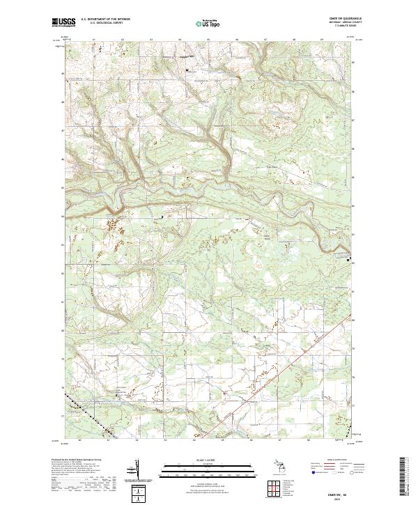 US Topo 7.5-minute map for Omer SW MI