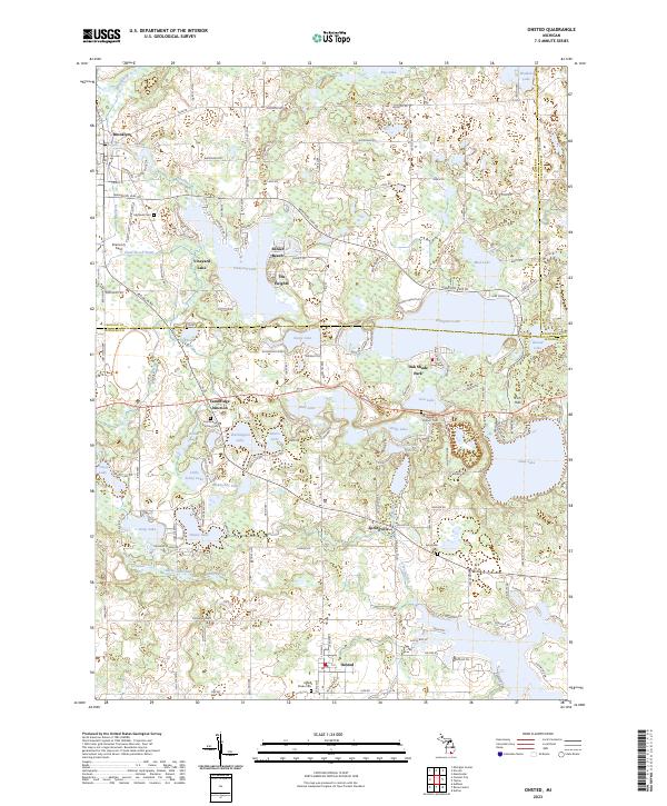 US Topo 7.5-minute map for Onsted MI