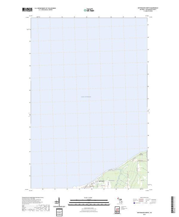 US Topo 7.5-minute map for Ontonagon North MI