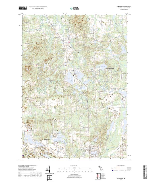 US Topo 7.5-minute map for Ortonville MI