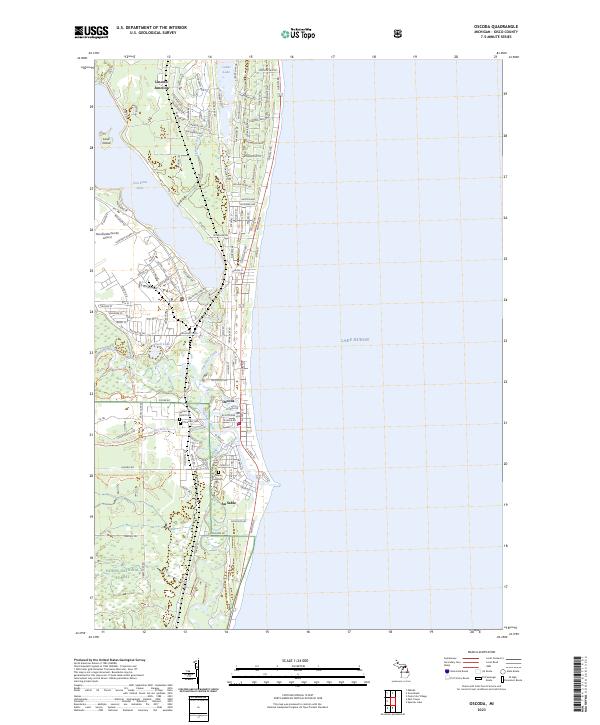 US Topo 7.5-minute map for Oscoda MI