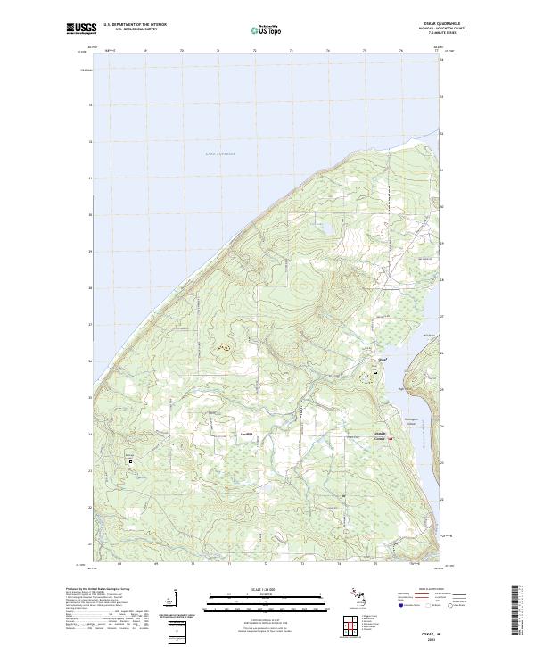 US Topo 7.5-minute map for Oskar MI