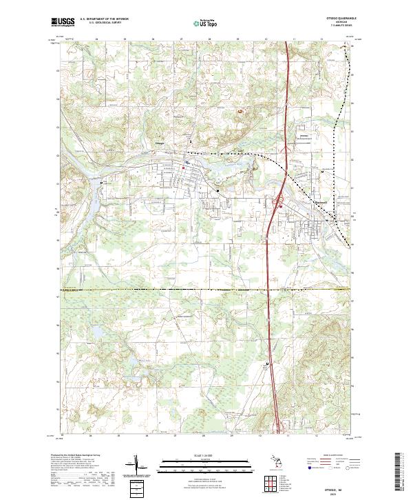 US Topo 7.5-minute map for Otsego MI