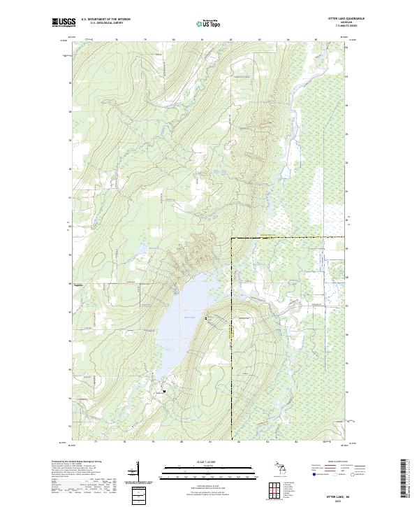 US Topo 7.5-minute map for Otter Lake MI