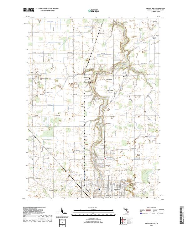 US Topo 7.5-minute map for Owosso North MI