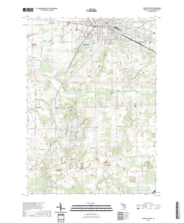US Topo 7.5-minute map for Owosso South MI