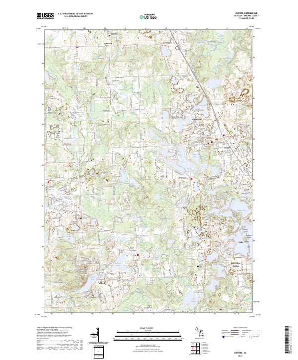 US Topo 7.5-minute map for Oxford MI