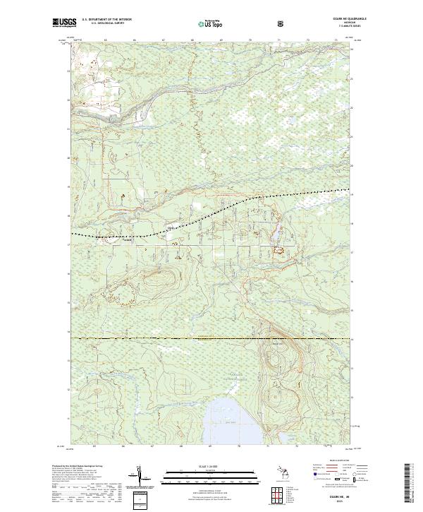 US Topo 7.5-minute map for Ozark NE MI