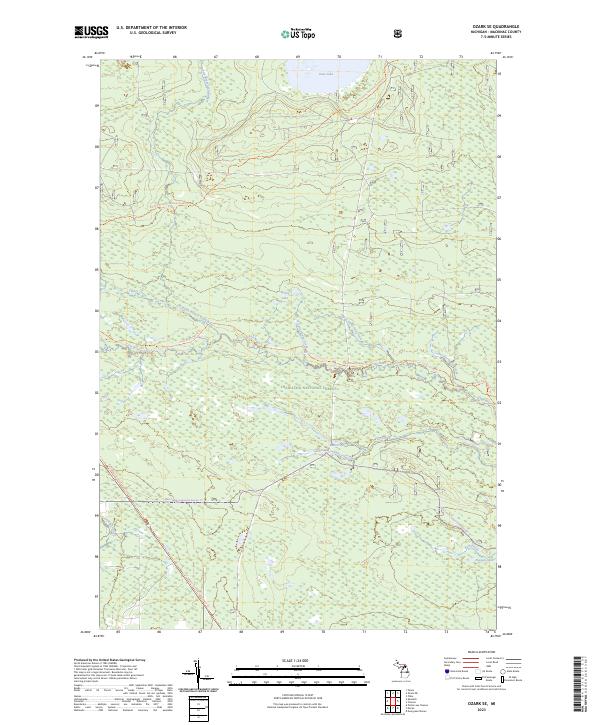 US Topo 7.5-minute map for Ozark SE MI