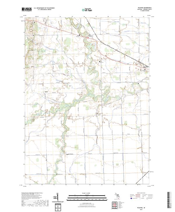 US Topo 7.5-minute map for Palmyra MI