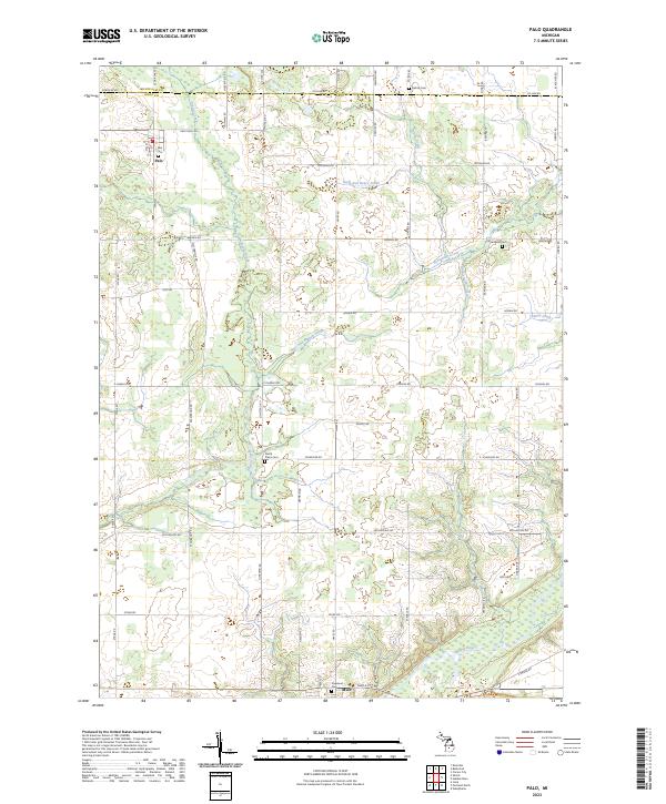 US Topo 7.5-minute map for Palo MI