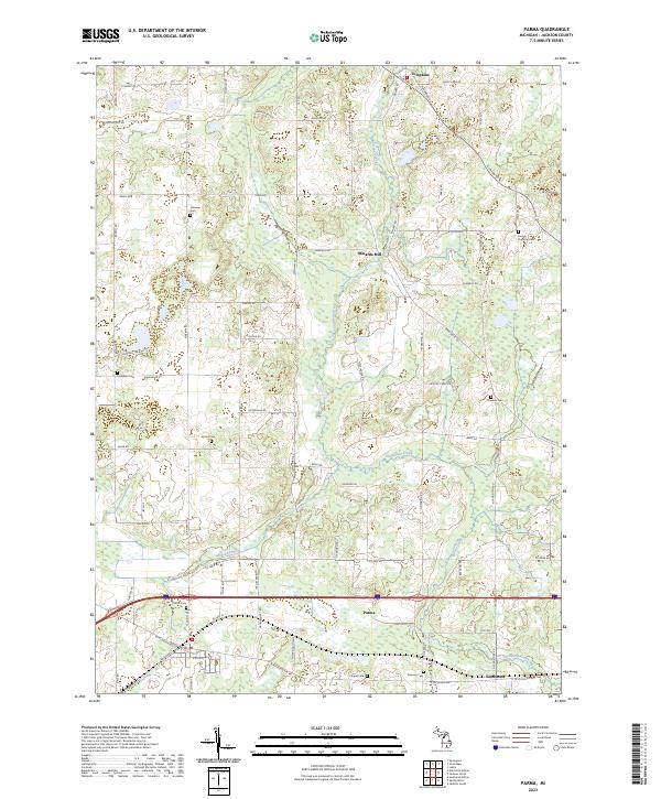 US Topo 7.5-minute map for Parma MI
