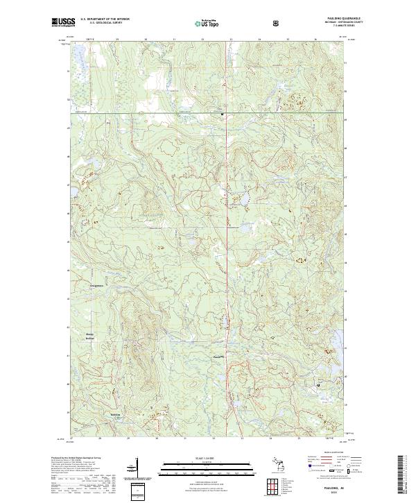 US Topo 7.5-minute map for Paulding MI