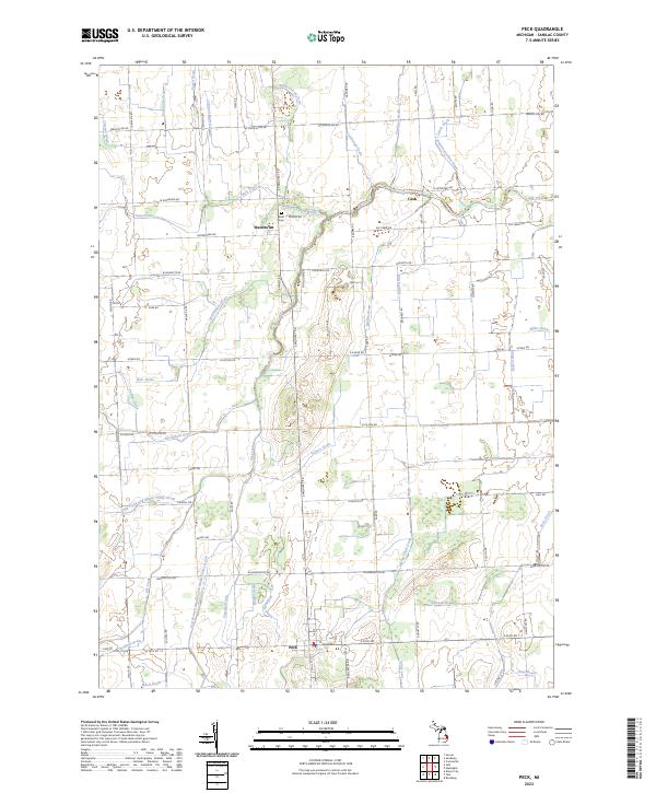 US Topo 7.5-minute map for Peck MI