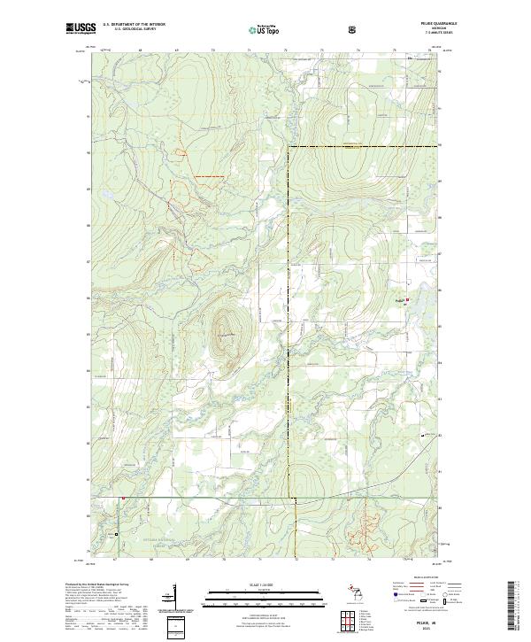 US Topo 7.5-minute map for Pelkie MI