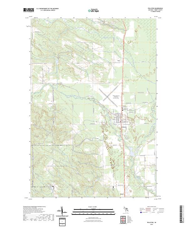US Topo 7.5-minute map for Pellston MI