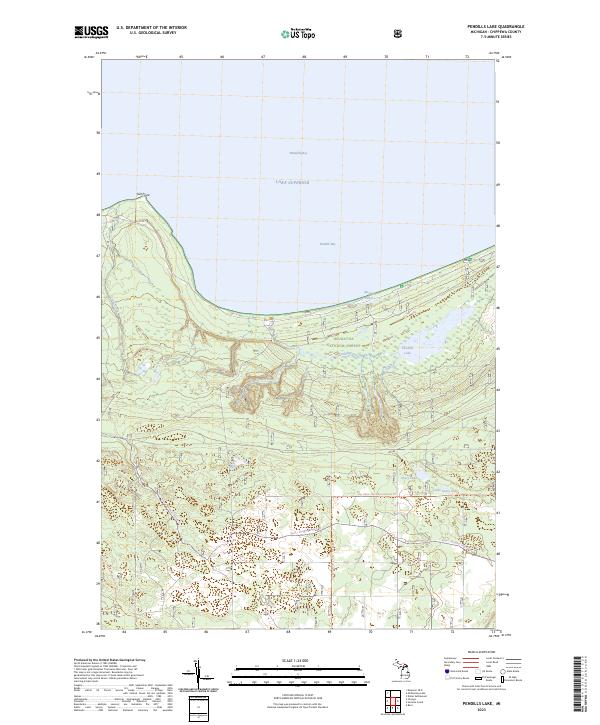 US Topo 7.5-minute map for Pendills Lake MI