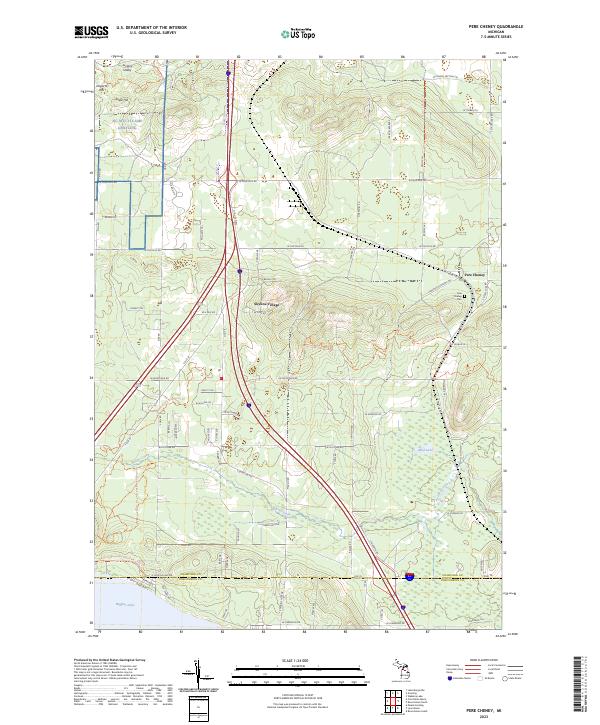 US Topo 7.5-minute map for Pere Cheney MI