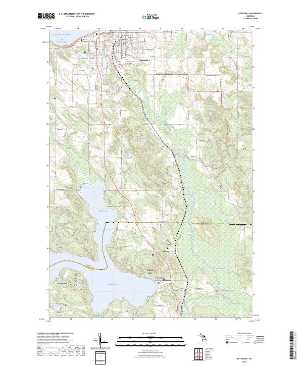 US Topo 7.5-minute map for Petoskey MI